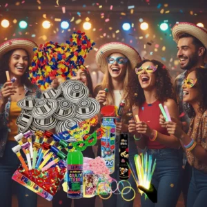 Kit Decoración Fiesta Hora Loca Set Carnaval Fiesta Discotec