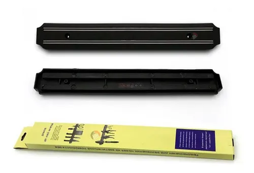 Soporte Magnético Barra De Imán Para Cuchillos Y Otros 38cms Color Negro