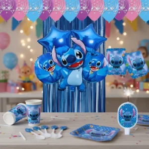 Decoración Completa-Globos De Stitch Para Cumpleaños