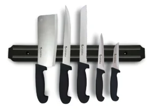 D_NQ_NP_2X_841411-MLA99841583691_112025-F Soporte Magnético Barra De Imán Para Cuchillos Y Otros 38cms Color Negro