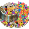 Sombrero Vueltiao Carnaval + Collares Neón x12 Hora Loca Fiesta