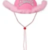 Sombrero Vaquero Rosado Bichota Karol G Plumas y Luz