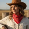 Sombrero Gamuzado Vaquero + Pañoleta Roja Adulto Disfraz