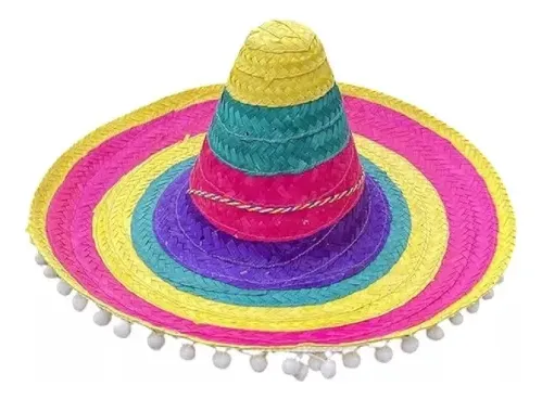 Sombrero Mexicano Multicolor Fiesta Mariachi Fiesta