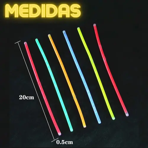 Pulsera Neón YDH 100 Unidades Colorida Plástico Luminosa LED FiestaPulsera Neón YDH 100 Unidades Colorida Plástico Luminosa LED Fiesta