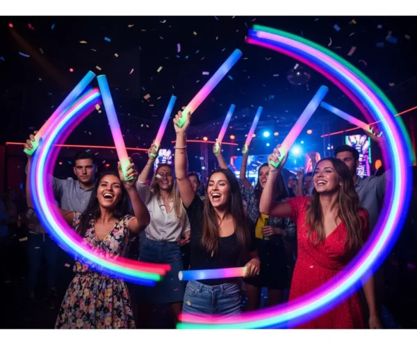 Barras Espuma Led Hora Loca Neón Quince Años Boda X 12 Unid