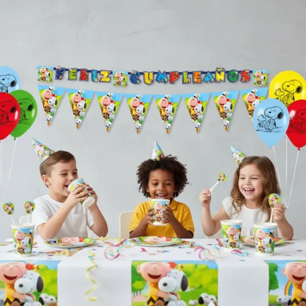 Kit Decoración Fiesta Cumpleaños - Snoopy X12 Invitados