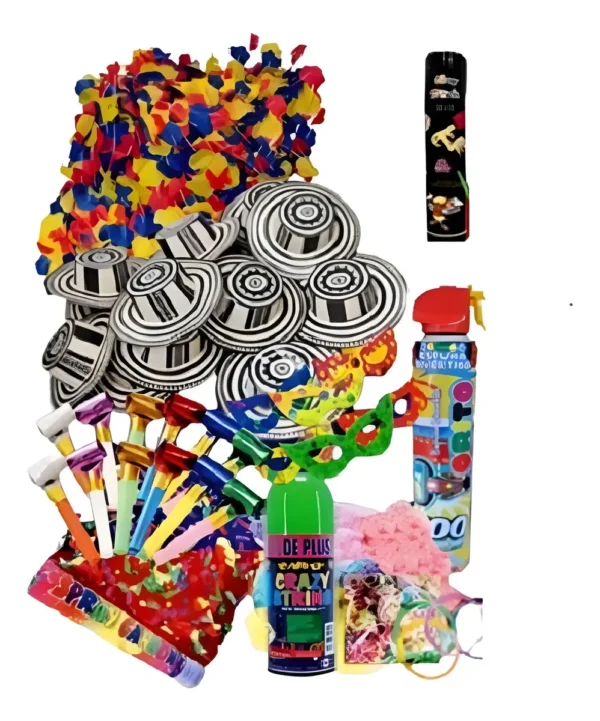 D_NQ_NP_2X_660268-MCO104784632467_012026-F Kit Fiesta Hora Loca Carnaval Accesorios 123 Artículos