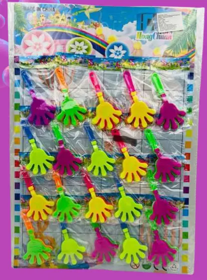 D_NQ_NP_2X_664362-MCO104905904261_012026-F Manitas Aplaudidoras Ruidosas, Colores Surtidos 20 Piezas.