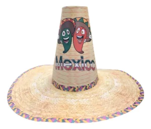 12 Sombrero Mexicano Cartón Fiesta Hora Loca