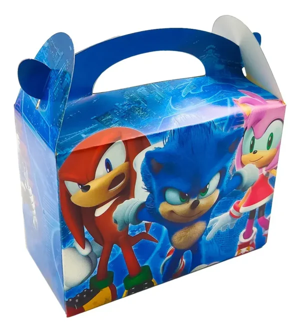 Caja Cajita Feliz Sorpresa X12 Unidades Sonic Amigos Azul