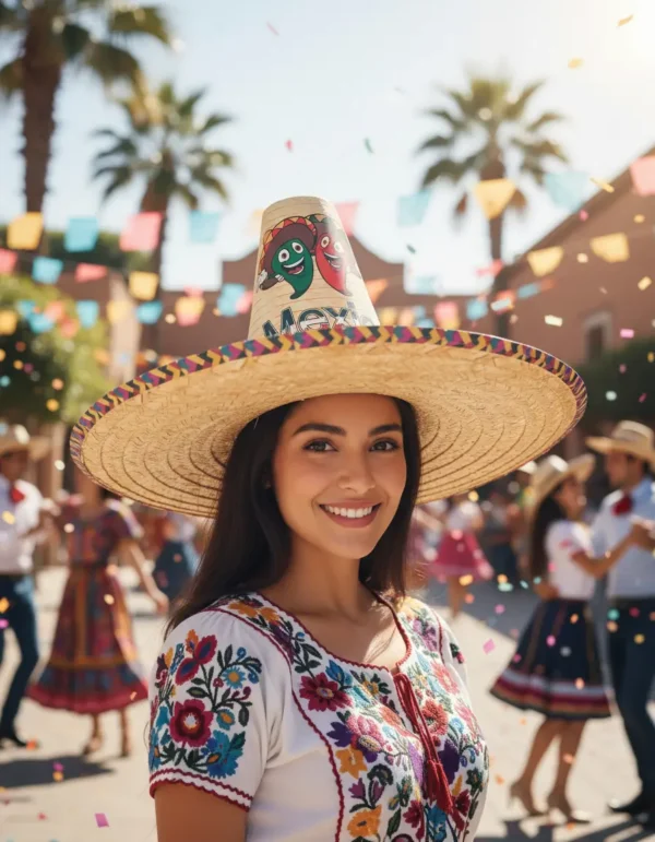 D_NQ_NP_2X_678964-MLA104242399934_012026-F 12 Sombrero Mexicano Cartón Fiesta Hora Loca
