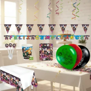 D_NQ_NP_2X_680917-MCO98548941049_112025-F Kit Infantil Decoración Fiesta - Demon Slayer X12 Invitados