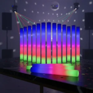Barras Espuma Led Hora Loca Neón Quince Años Boda X 12 Unid