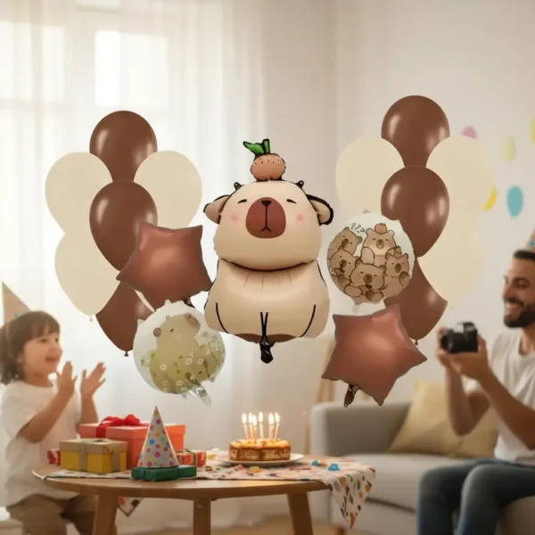 Kit Decoración Capibara Globos Fiesta Niños
