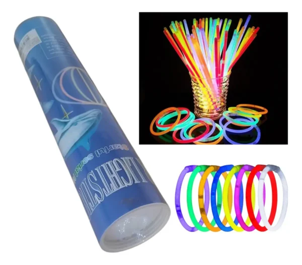 Pulsera Neón YDH 100 Unidades Colorida Plástico Luminosa LED FiestaPulsera Neón YDH 100 Unidades Colorida Plástico Luminosa LED Fiesta