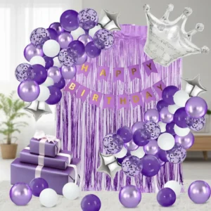 Decoración De Cumpleaños Para Mujer O Niña Tonos Morados