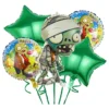 Set 5pcs Globos Plantas Vs Zombies Decoración Fiesta Niños