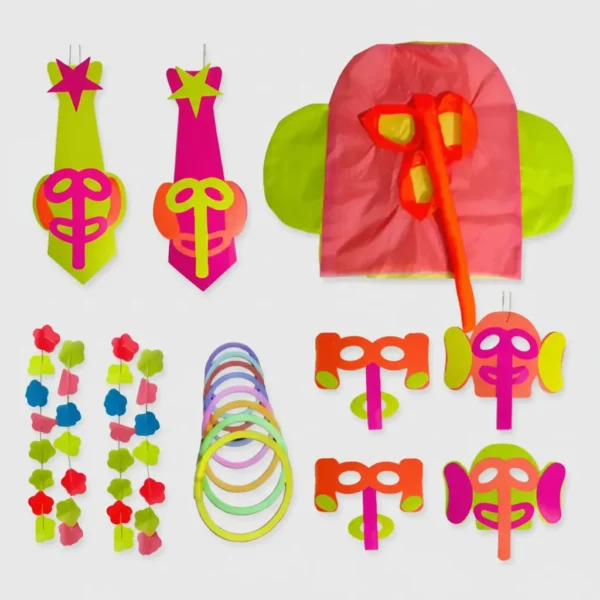 Kit Carnaval Barranquillero Fiestas Neón Hora Loca
