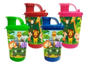 Vaso Pitillo Sorpresa Safari Animales X12 Termo Infantil