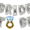 Kit de globos metálicos Bride To Be con anillo de despedida de soltera