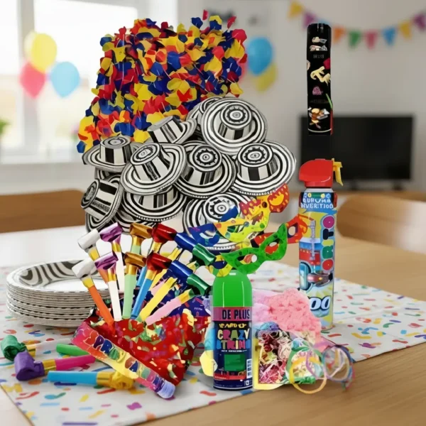 D_NQ_NP_2X_738717-MLA104784730293_012026-F Kit Fiesta Hora Loca Carnaval Accesorios 123 Artículos