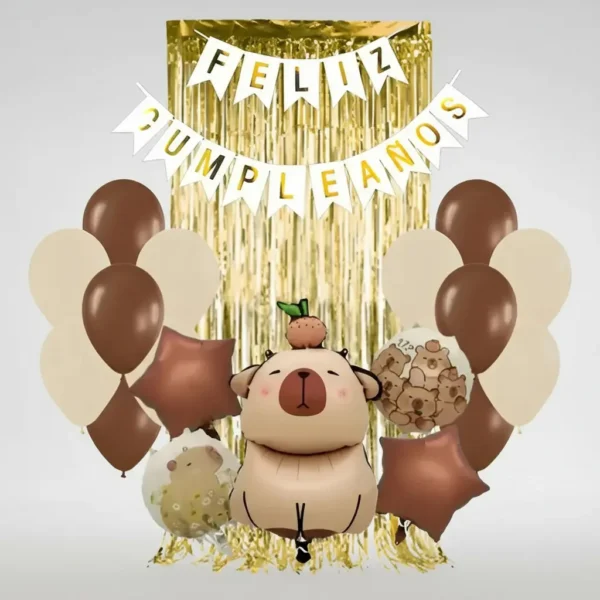 Kit Decoración Capibara Globos Fiesta Niños