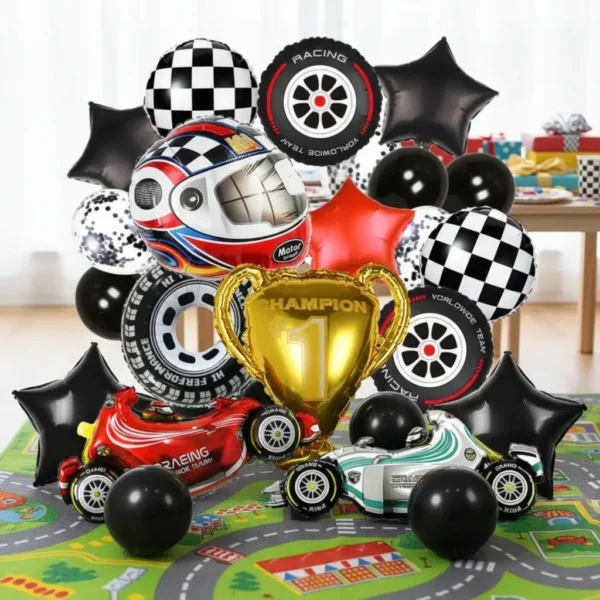Kit Decoración De Fiestas Con Temática Autos De Carreras