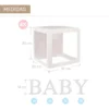 Kit Bloques Decorativos Baby Con Globos Cubo Caja Cumpleaños Color Celeste Pastel