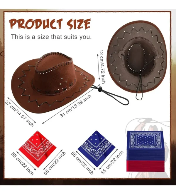 Kit Accesorios Fiesta Vaquera Texana Hora Loca Vaquera X12