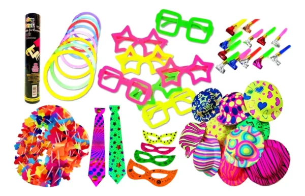 Hora Loca Neón + Gafas Neón Artículos Fiestas Neón Eventos
