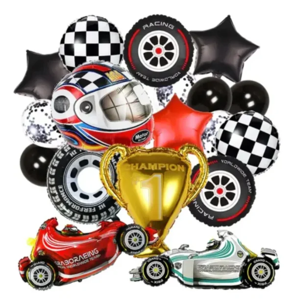 Kit Decoración De Fiestas Con Temática Autos De Carreras