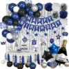 Decoración Cumpleaños Azul Plateado Para Hombre O Niño