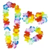 Collares Flores Hawaiano Multicolor x12 Fiesta Hora Loca Hobby