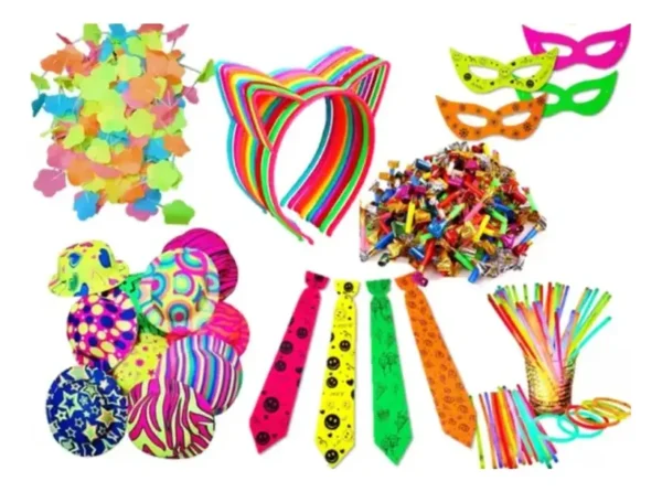 Kit Hora Loca Neon 134 Articulos Fiestas Neon Eventos