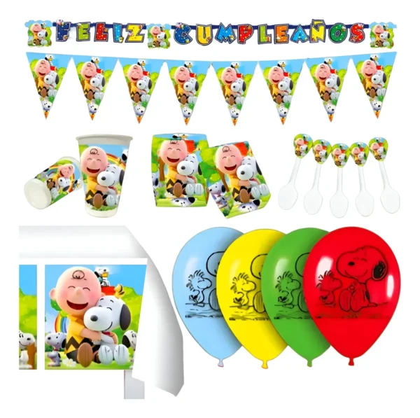 Kit Decoración Fiesta Cumpleaños - Snoopy X12 Invitados