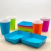 Kit Fiesta Vasos Y Platos Neón Hora Loca X12 Personas Oferta