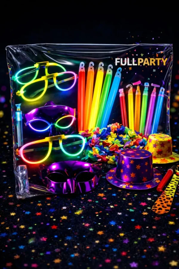 Hora Loca Premium Gafas Luminosas + Lluvia Cosmica 24 Personas