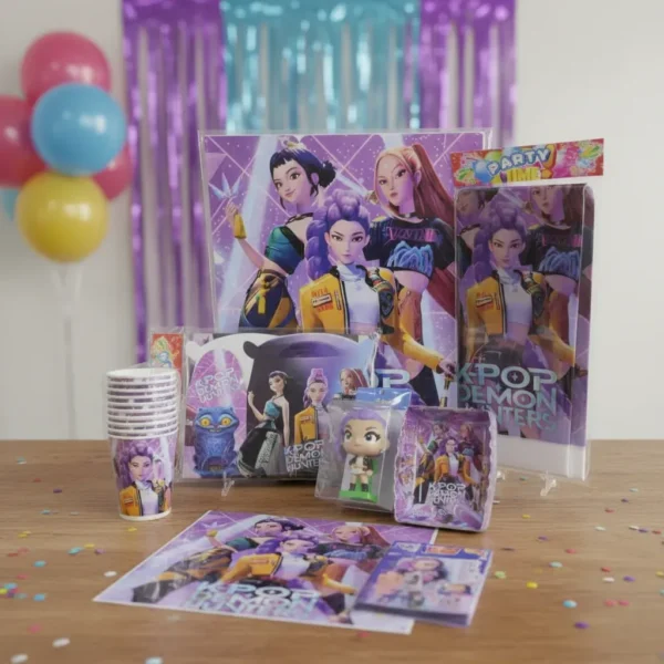 D_NQ_NP_2X_848773-MCO106681040750_022026-F Kit Decoración Guerreras K-pop Piñata Cumpleaños Económico
