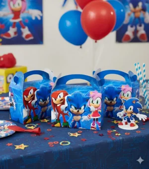 Caja Cajita Feliz Sorpresa X12 Unidades Sonic Amigos Azul
