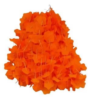 Collar Hawaiano Neón X36(3docena) Tela Para Hora Loca-fiesta Color Naranja