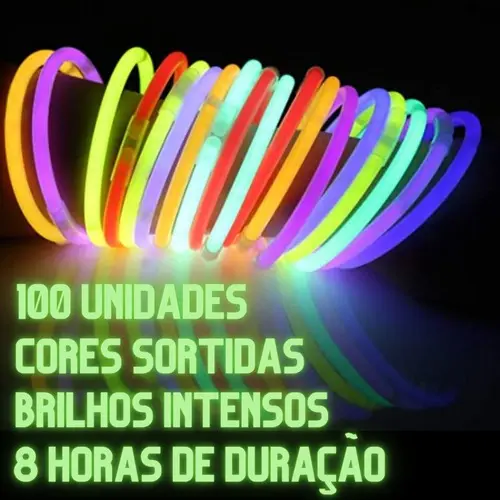 Pulsera Neón YDH 100 Unidades Colorida Plástico Luminosa LED FiestaPulsera Neón YDH 100 Unidades Colorida Plástico Luminosa LED Fiesta