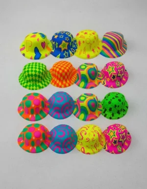Gorro Sombrero Neón Surtido Hora Loca Neón X 12 Unidades