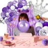 Decoración De Cumpleaños Para Mujer O Niña Tonos Morados