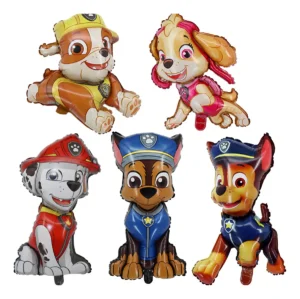D_NQ_NP_2X_959516-MLA100098368525_122025-F Bouquet Globos Metalizados Premium Paw Patrol 60cm Multicolor 5 Unidades