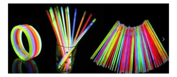 Manilla Fluorescente Neon X50 Unidades Hora Loca Fiesta Color Multicolores