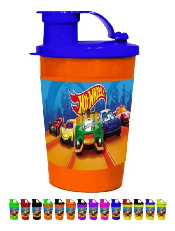 Vaso Pitillo Sorpresa Hot Wheels X15 Termo Fiesta Infantil