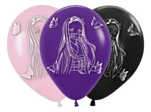 Globos Bombas Nezuko Kamado Party Time Látex 30cm Fiestas 12 Und
