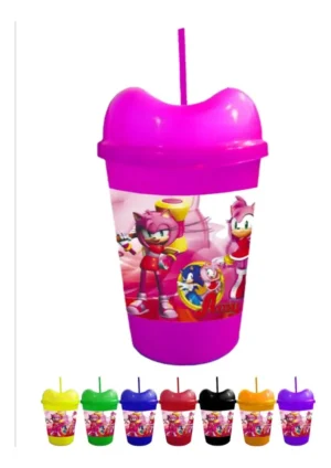 Vaso Pitillo Para Niñas X6 Sorpresa Piñata Regalo Fiesta Amy Rose