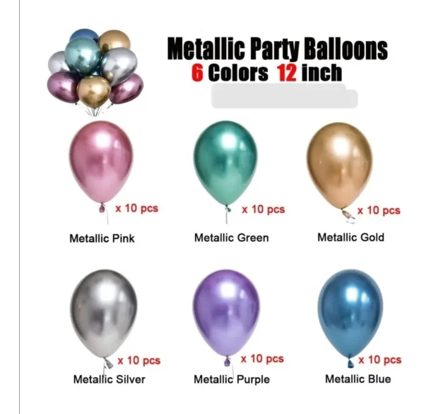 Globos Cromado Espejo Reflex R12 Metalizado X 50 Unidades